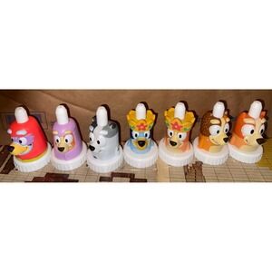 Good 2 Grow Lot of 7Collectible Juice Bottle Toppers-Bluey